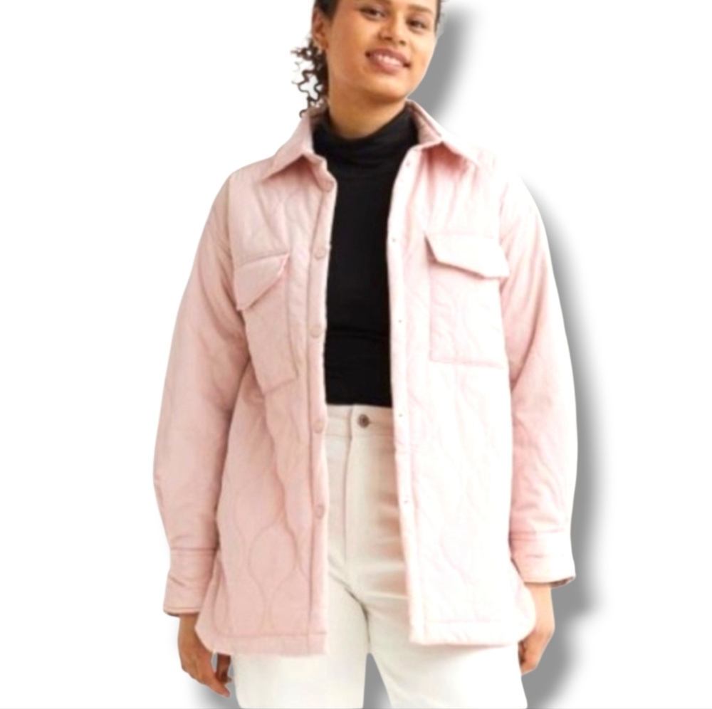 LIKE NEW H&M Nylon Quilted Shacket, Size Medium